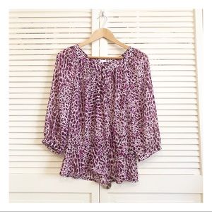 H&M Purple Leopard Blouse